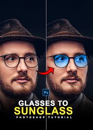 Turn into Normal Glasses to Sunglass in Photoshop