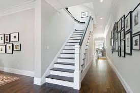Painted stairs don't have to be bold. Top 50 Best Wood Stairs Ideas Wooden Staircase Designs