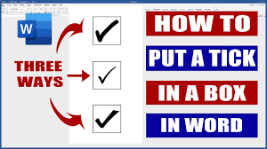 How to remove red lines from word docs? How To Put A Tick In A Box In Word Microsoft Word Tutorials Youtube