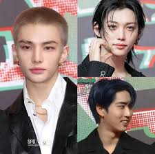 This is not a drill: Felix with black hair and Hyunjin with blond buzzcut  (photo from today's SBS Gayo Daejeon 2024 red carpet) : r/kpop_uncensored