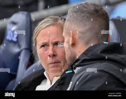 L-R Rehanne Skinner manager of West Ham United Women and Goalkeeping Coach Chris  Pipe during THE FA WOMEN'S SUPER LEAGUE match between West Ham Unit Stock  Photo