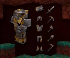 To get netherite armor, and this holds true for every netherite tool recipe, all you have to do is upgrade the diamond equivalent with a. Golden Animated Netherite Armor Credit Seabmoby On Reddit Minecraft Designs Minecraft Creations Minecraft Texture