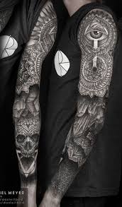 Mandala With Skull Full Sleeve Tattoo For Men 6 Jpg 600 1023 Best Sleeve Tattoos Tattoo Sleeve Designs Sleeve Tattoos