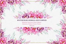 Choose from hundreds of free watercolor backgrounds. Watercolor Animals And Flowers Graphic By Tanatadesign Creative Fabrica In 2020 Watercolor Animals Creative Illustration Watercolor Illustration