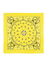 Black And Yellow Paisley Bandana Opening Ceremony Large Oc Logo Silk Bandana Scarf Yellow Modesens Silk Bandana Bandana Scarf Opening Ceremony