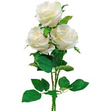 Check out our selection of colorful artificial flowers and bushes. White Rose On A Stem Silk Flower Artificial Rose 3pcs 11893 Buy Online