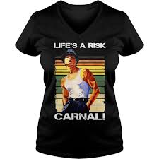 | life's a risk carnal 😤😂 #darkhumour #life #comedy #fyp #xyzbca | when someone asks how's life going. Official Lifes A Risk Carnal Vintage Shirt Teegogo Us