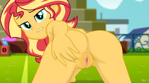 1930296 - explicit, artist:philelmago, edit, pinkie pie, sunset shimmer,  equestria girls, g4, anus, ass, bunset shimmer, butt, butt grab, complete  nudity, exhibitionism, female, lip bite, looking at you, looking back,  looking back