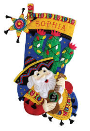 Shop the latest stockings shirt deals on aliexpress. Feliz Navidad 18 Felt Christmas Stocking Kit Arts Crafts Sewing Felt Applique Kits