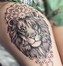 Lowe Ich Glaube Nicht Dass Ich Jemals So Ein Tolles Lowentattoo Gesehen Habe Today Pin Tattoo Ideen Rosen Tattoo Oberarm Frau Oberschenkel Tattoo