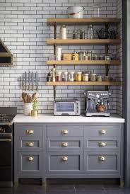 Look We Love Gray Kitchen Cabinets With Brass Hardware Kitchen Inspirations Kitchen Remodel Blue Gray Kitchen Cabinets