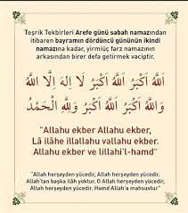 Teşrik tekbirinin cümle cümle manası allah en büyüktür. Tesrik Tekbirleri Basliyor
