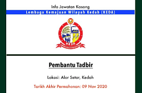 Only candidates can apply for this job. Info Jawatan Kerajaan Lembaga Kemajuan Wilayah Kedah Keda Jawatan Kosong Terkini