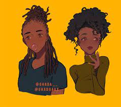 Pin By Aryanna Crockett On Black Girls Icons Curly Hair Drawing Manga Hair Black Girl Art