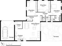 Plan Maison Plain Pied Avec 3 Chambres Et Garage Ooreka New House Plans House Plans House Sketch Plan