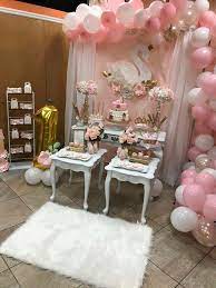 Swan Birthday Decoration All Hand Made By Me Natalis For My Baby First Birthday Swan Baby Shower Pink Baby Shower Decorations Baby Shower