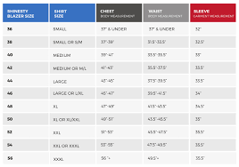 Suit Size Chart