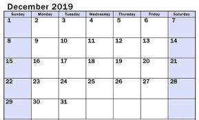 Printable Blank December 2019 Calendar Free August 2019 Calendar Printable Printable Calendar Template Monthly Calendar Template Printable December Calendar