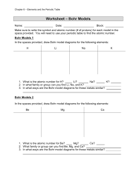 ) if an atom has 35 protons in the nucleus. Bohr Models Worksheet