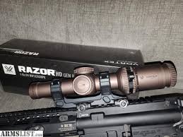 Buy it and you won't be sorry that you did. Armslist For Sale Vortex Razor Hd E 1 6x Gen Ii With Geissele Super Precision Mount