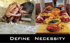 Define Necessity World Hunger Prayer Stations Necessity
