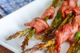 Air Fryer Or Ninja Foodi Bacon Wrapped Asparagus Recipe Bacon Wrapped Asparagus Bacon Wrapped Air Fryer Recipes