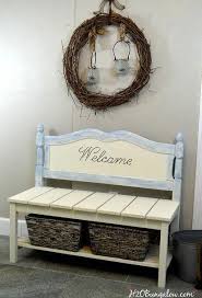 Diy Twin Headboard Bench With Storage Outdoor Furniture Repurposing Upcycling Bench Furnitur Palettenmobel Im Freien Mobel Zum Selbermachen Upcycling