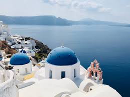 Santorini international airport is an airport in santorini/thira, greece located north of the village of kamari. 7 Interesting Facts About The Blue Domed Church In Santorini Greece Big 7 Travel