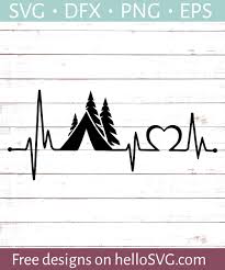 Download Heartbeat Camping Tent Svg Free Svg Files Hellosvg Com
