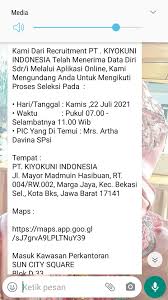 Mar 15, 2021 · adalah interview pt jvc pt jvc kenwood produksi apa contoh tes psikotes pt jvc contoh soal tes pt kiyokuni gaji operator pt jvc karawang loker pt jvc. Review Penipuan Lowongan Kerja Pt Kiyokuni Indonesia Undangan Interview Palsu Pt Kiyokuni Glints Community