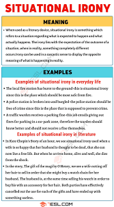 Situational Irony Definition With Interesting Examples 7esl In 2021 Situational Irony English Writing Skills Teaching Writing
