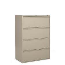 Three fixed b opening drawers accommodate letter, legal, a4 file folders, and hanging binders; 4 Drawer High Lateral Cabinet Offices To Go
