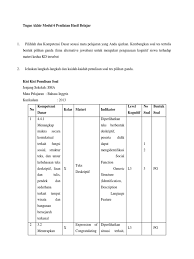 Universitas negeri padang setelah bapak/ibu mendalami kegiatan belajar 1 sampai dengan. Tugas Akhir Modul 6 Penilaian Hasil Belajar