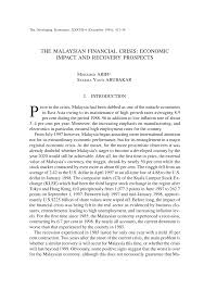 Revisiting how malaysia overcame the financial crisis tan sri nor mohamed yakcop's appointment as finance minister ii is an occasion to revisit the unorthodox policy measures malaysia took in the dark days of the financial crisis that was initially condemned by the global financial establishment but subsequently acknowledged as being effective. Https Www Ide Go Jp English Publish Periodicals De 037 4 99 04 03 46 Pdf Html