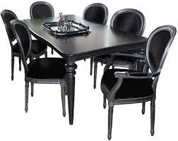 Incredible design ideas for your dining room. Casa Padrino Design Dining Room Set Black Silver Extendable Dining Table 6 Chairs Amazon Co Uk Home Kitchen