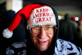 Supporters and protesters of President Trump gather in Battle Creek