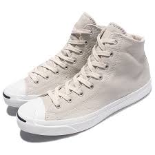 Details About Converse Jack Purcell Jack Mid Beige White Men Leather Shoes Sneakers 155719c
