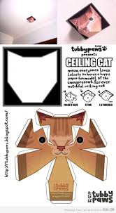 Paper Ceiling Cat Diy Paper Crafts Crafts Paper Toys