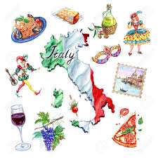 What color is the italian flag? Map Of Italy Painted In The Colors Of The Italian Flag And Symbols Stock Photo Picture And Royalty Free Image Image 140306969