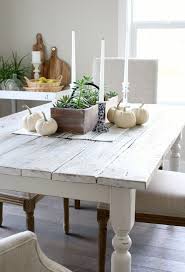 Whitewashed Reclaimed Wood Dining Table Farmhouse Dining