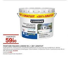 Couleur luxens peinture couleurs intérieures luxens bleu baltique 3 2 5, peinture luxens bois ancien resine de protection pour, peinture cuisine et bains votre article n'est pas vendu en ligne. Offre Peinture Facade Luxens 10 L 20 Gratuit Chez Leroy Merlin