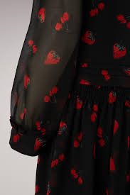 Buy now and get up to 50% off on popular products. Miu Miu Strawberries Print Silk Dress In Black Lyst