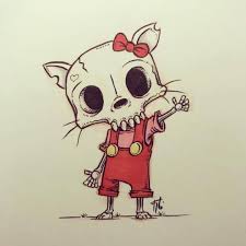 Skeleton Hello Kitty #art #artwork #draw #drawing #dailysketch #sketch # sketches #sketching #sketchbook #ink #illustration #pen... – @nanobit66 on  Tumblr