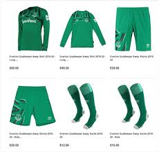 It will be available in stores from thursday 1 august. Everton Goalkeeper Away Kit Drivers Club