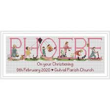 Baby announcement cross stitch patterns. Birth Announcement Cross Stitch Kits Or Pattern Dmc Key For Any Name