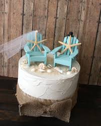 Something Blue Beach Wedding Cake Topper Miniature Adirondack Chairs Beach Chairs Beach Wedd Beach Wedding Cake Toppers Beach Wedding Cake Wedding Cake Toppers