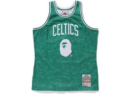 Bape X Mitchell Ness Celtics Abc Basketball Swingman Jersey Green
