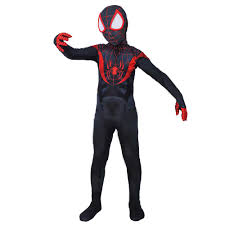 Faire preise und schnelle lieferung garantiert. Kids Black Spiderman Cosplay Costume Miles Morales Spider Man Into The Spider Verse