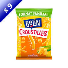 Lot De 9 Belin Croustilles Gout Emmental Format Familial 138g Croustillant Gateau Aperitif Biscuits Aperitifs