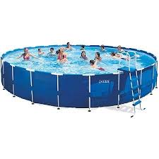 Intex 24 X 52 Metal Frame Above Ground Swimming Pool With Filter Pump Walmart Com Portable Swimming Pools Above Ground Swimming Pools Intex